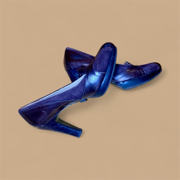 Naturalizer Leather Chocolate Brown Platform Heels, fit 6.5-7 - Picture 12 of 15